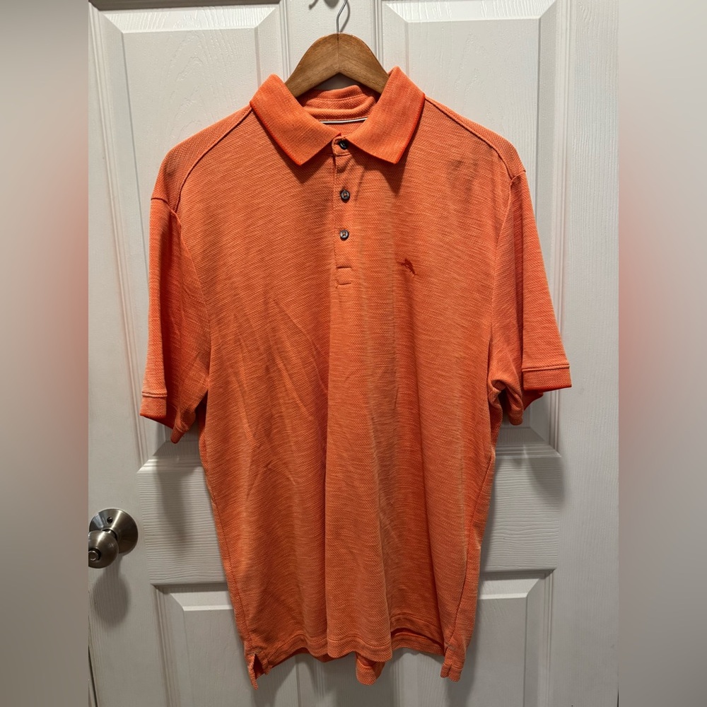 Tommy Bahama Men's Orange Short-Sleeve Polo